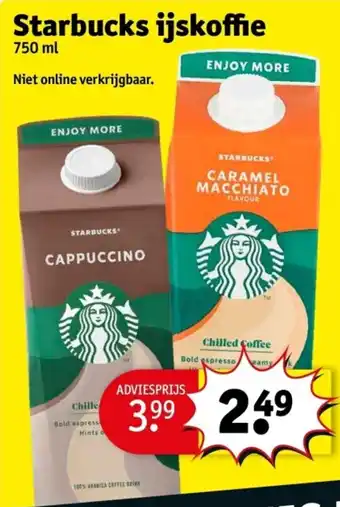 Kruidvat Starbucks Ijskoffie 750mL aanbieding