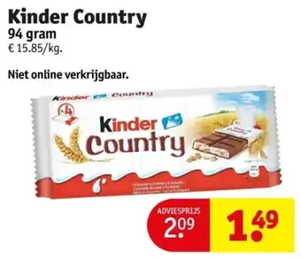 Kruidvat Kinder Country 94 gram aanbieding