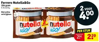 Kruidvat Ferrero Nutella&Go 94 gram aanbieding