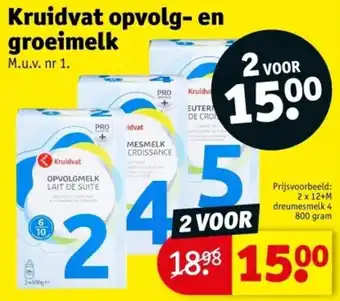 Kruidvat Opvolg en groeimelk aanbieding