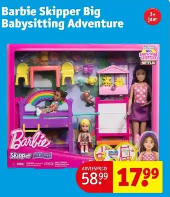 Kruidvat Barbie Skipper Big Babysitting Adventure aanbieding