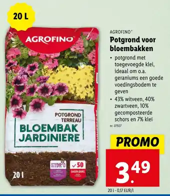 Lidl Potgrond voor bloembakken 20L aanbieding