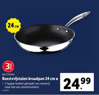 Lidl Roestvrijstalen braadpan 24 cm aanbieding