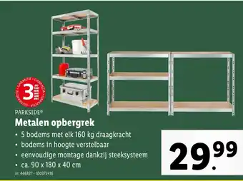 Lidl Metalen opbergrek aanbieding