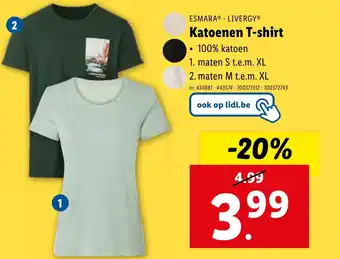 Lidl Katoenen T-shirt aanbieding