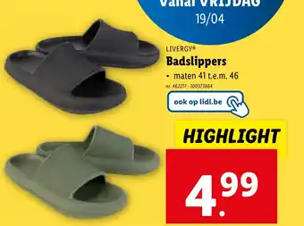 Lidl Badslippers aanbieding