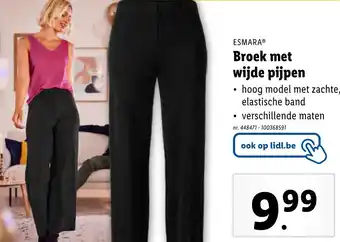 Lidl Broek met wijde pijpen aanbieding