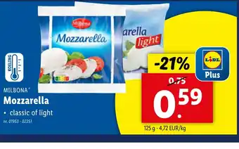 Lidl Mozzarella aanbieding