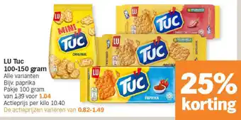 Albert Heijn LU Tuc 100-150 gram aanbieding