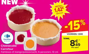 Carrefour Cheesecake aanbieding