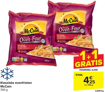 Carrefour Klassieke ovenfrieten McCain 700g aanbieding