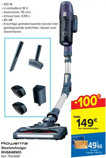 Carrefour Steelstofzuiger RH6848WO aanbieding