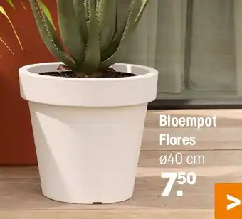 Kwantum Bloempot Flores 40 cm aanbieding