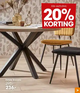 Kwantum Eettafel Bressano aanbieding