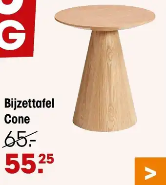 Kwantum Bijzettafel Cone aanbieding