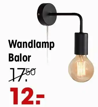 Kwantum Wandlamp Balor aanbieding