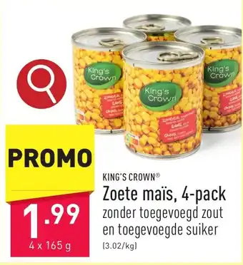 ALDI Zoete maïs 4 pack 4x165g aanbieding