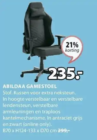 Jysk ABILDAA GAMESTOEL aanbieding