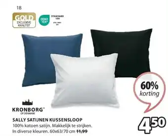 Jysk SALLY SATIJNEN KUSSENSLOOP aanbieding