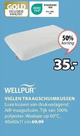 Jysk VIGLEN TRAAGSCHUIMKUSSEN aanbieding