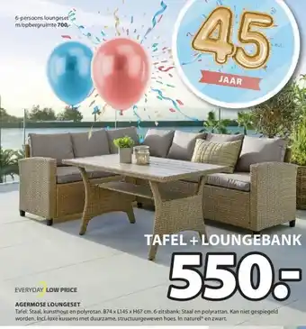 Jysk AGERMOSE LOUNGESET aanbieding