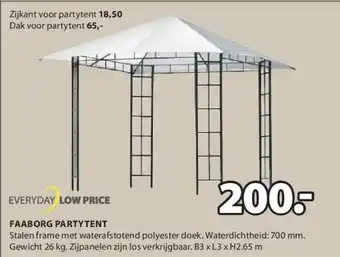 Jysk FAABORG PARTYTENT aanbieding