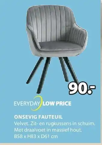 Jysk ONSEVIG FAUTEUIL aanbieding