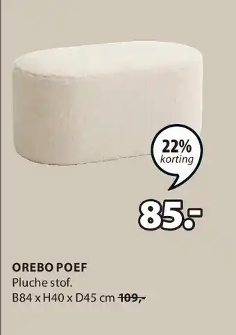 Jysk OREBO POEF aanbieding