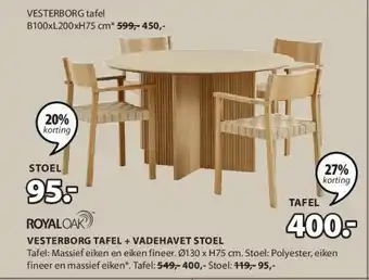 Jysk VESTERBORG TAFEL aanbieding