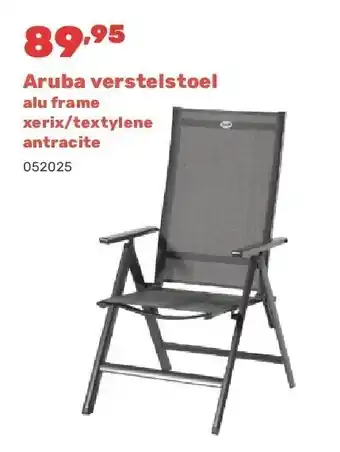 Happyland Aruba verstelstoel alu frame xerix/textylene antracite aanbieding