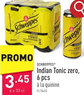 ALDI SCHWEPPES Indian Tonic zero, 6 x 33cl aanbieding