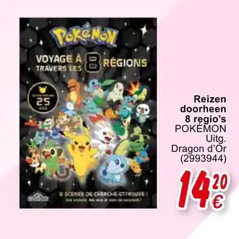 Cora Reizen doorhen 8 regio's Pokémon aanbieding
