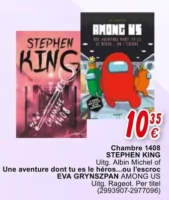 Cora Chambre 1408 Stephen King, Une aventure dont tu es le heros... ou l'escroc Eva Grynszpan aanbieding