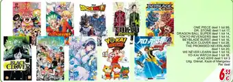 Cora One Piece, Dr. Stone, Dragon Ball Super, Tokyo Revengers, Beyblade Burst, Black Clover, The Promised Neverland, We Never Lear aanbieding