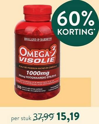Holland & Barrett Omega 3 visolie aanbieding