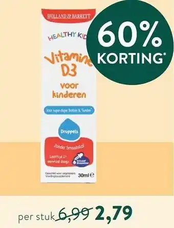Holland & Barrett Vitamine d3 voor kinderen aanbieding