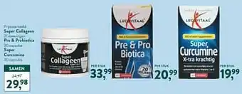 Holland & Barrett Super collageen + pre + probiotica + super curcumine aanbieding