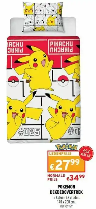 Trafic Pokemon dekbedovertrek aanbieding