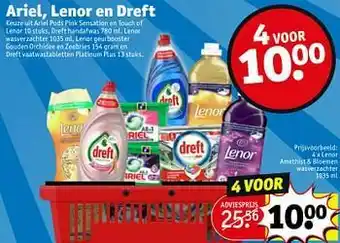 Kruidvat Lenor amethist + bloemen wasverzachter aanbieding