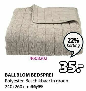 Jysk Ballblom bedsprei aanbieding