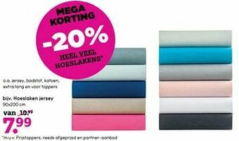 Leen Bakker Hoeslaken jersey aanbieding