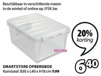 Jysk Smartstore opbergbox aanbieding