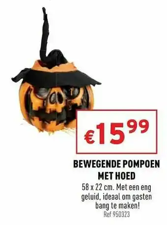 Trafic Bewegende pompoen met hoed aanbieding