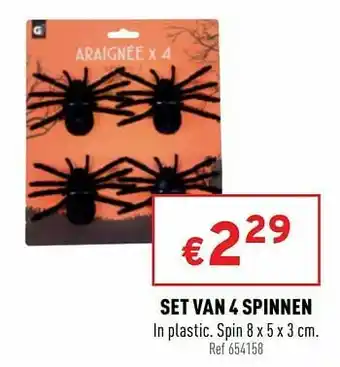 Trafic Set van 4 spinnen aanbieding