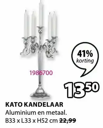 Jysk Kato kandelaar aanbieding