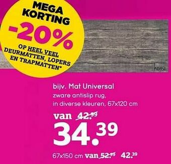 Leen Bakker Mat universal aanbieding