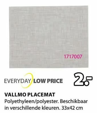 Jysk Vallmo placemat aanbieding