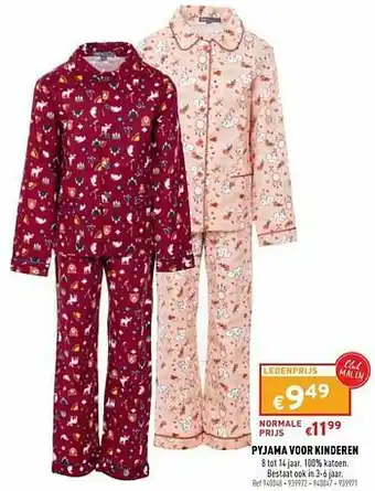 Trafic Pyjama voor kinderen aanbieding