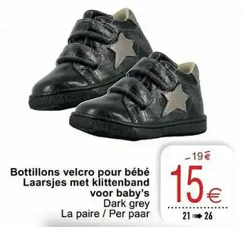 Bottillons velcro pour bébé laarsjes met klittenband voor baby’s