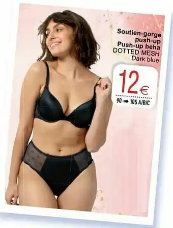 Cora Soutien-gorge push-up push-up beha dotted mesh aanbieding